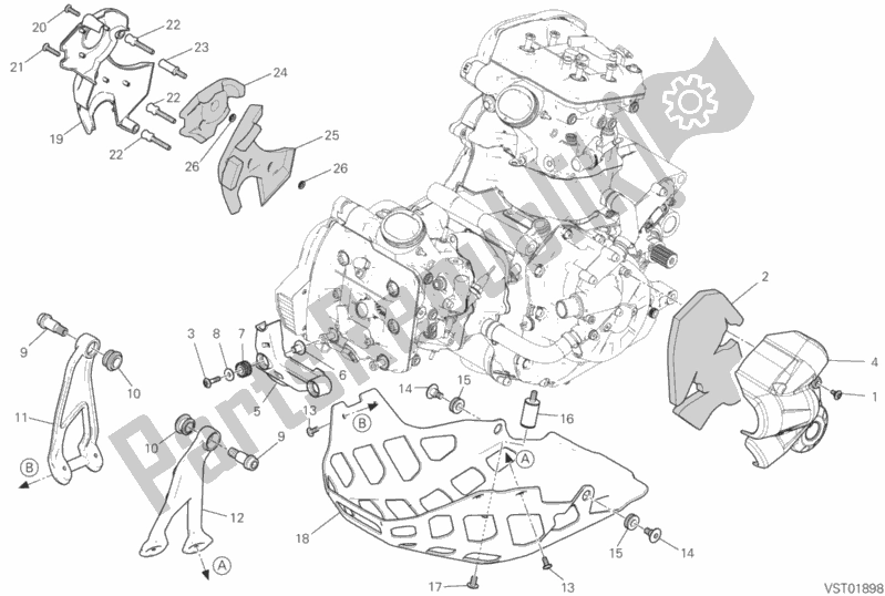 Tutte le parti per il 34b - Carenatura del Ducati Multistrada 1260 Enduro Thailand 2020